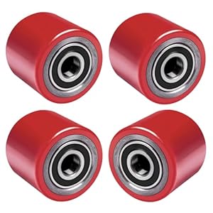 4 Stück Hubwagen Rolle Polyurethan 82x60 mm