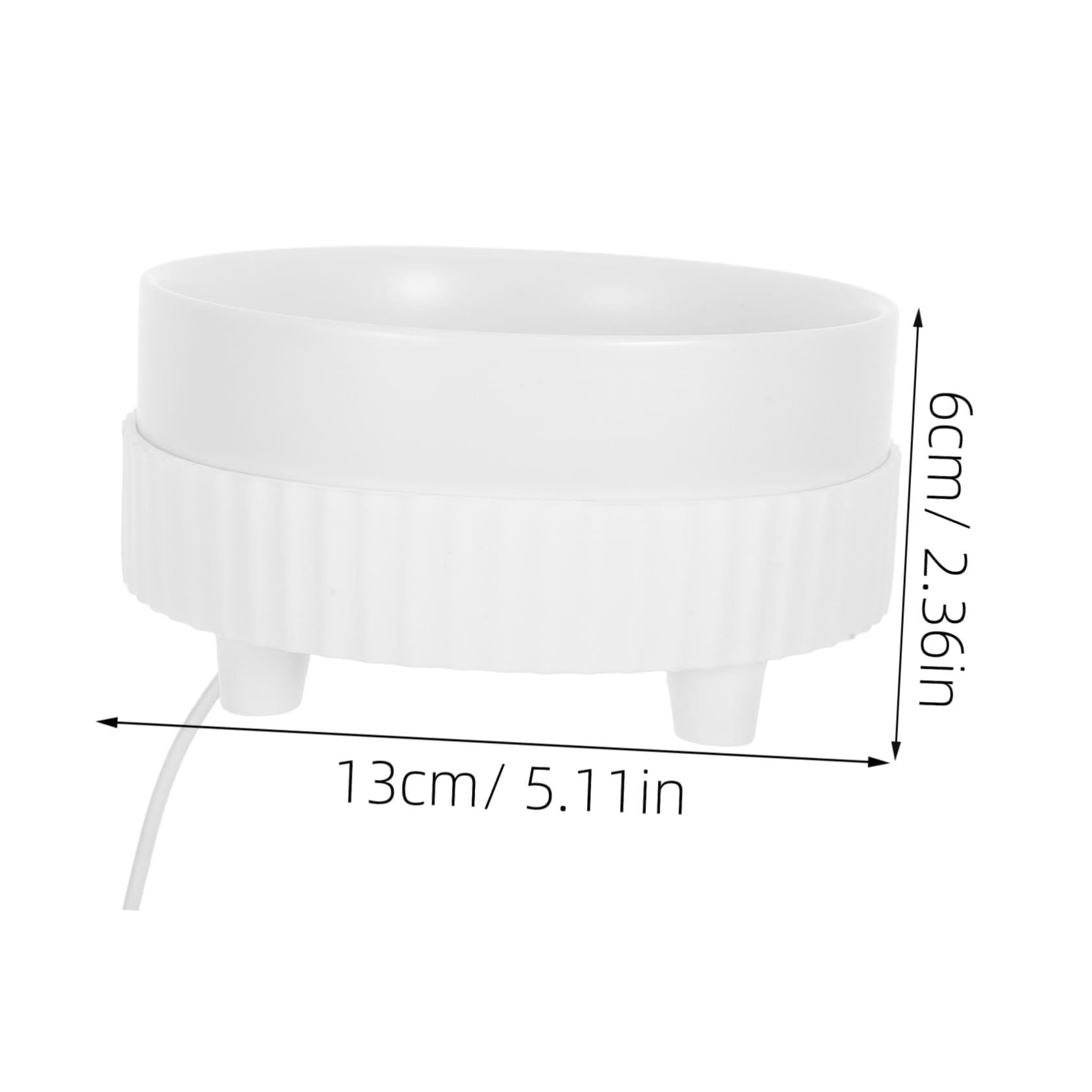 balacoo Thermal Pet Bowl Heated Water Bowl for Cats Ceramic Construction Automatic Heating System