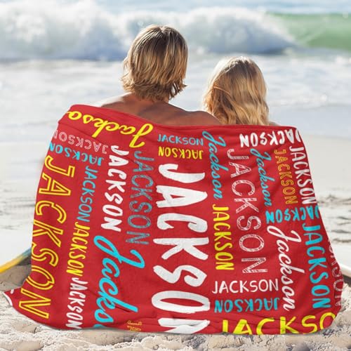Personalized Name Blanket Customized Baby Blankets for Girls Boys Adults Monogrammed Blankets and Throws Christmas Birthday Mothers Fathers Valentines Day Gift