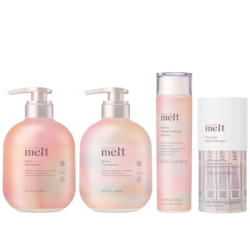 Melt Hair Care Set of 4 Shampoo Conditioner Lotion Carbonated Powder