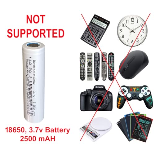 Image of Rechargeable Batteries Winway 3.7 Volt 2500 Mah Lithium-Ion Batteries Li-Ion Batteries Rechargeable Battery Light, Bluetooth Speaker, Trimmer, Battery Student Project (4, Pack of 4)