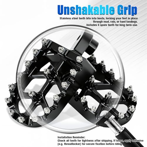Image of Mini Bike Foot Pegs CNC for CT200U CT200U-EX BT200X CT100U Mega Moto Trail 100cc 212cc 196cc Black,Wider MX Style Footpegs Foot Rest