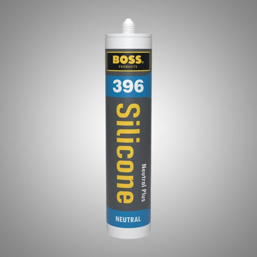 Boss 396 Neutral Plus Silicone sealant/Glass application/Weatherproof/Upvc Windows & doors application/Waterproof,270ml White