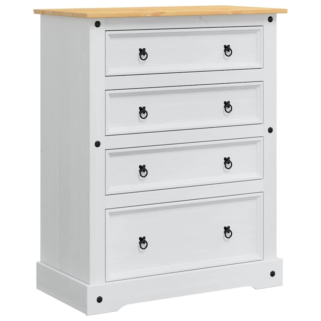 Baúl de almacenamiento de madera maciza de pino blanco, 92 x 48 x 114 cm