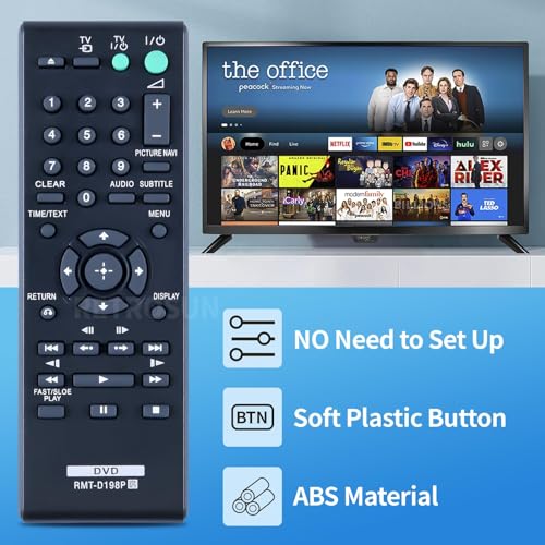 RMT-D198P Replacement Remote Control Suitable for Sony DVD Player DVP-SR120 DVP-SR170 DVP-SR320 DVP-SR350 DVP-SR360 DVP-SR370 DVP-SR405P DVP-SR750H DVP-SR750HP DVP-SR760H DVP-SR760HP - Image 3