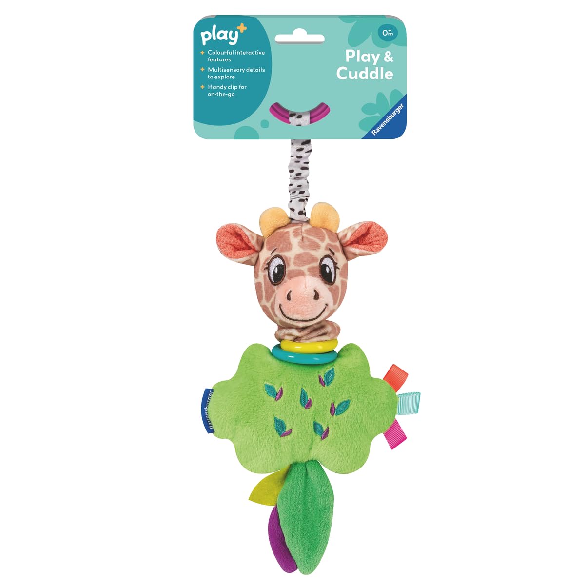 Ravensburger Play+ Pull & Wiggle - Giraffe | Interactive Movement Toy | Encourages Grasping & Cause-and-Effect Learning