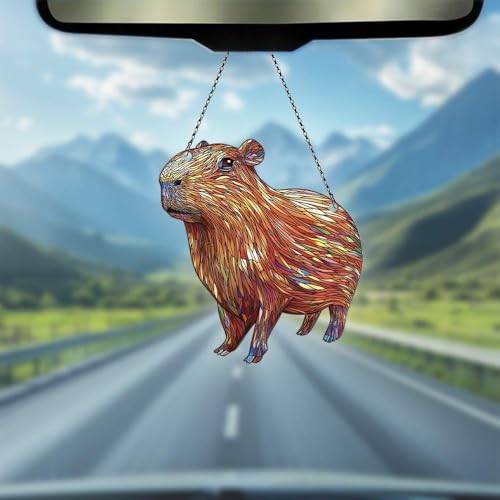 Image of Capybara Acrylic Ornaments Suncatcher Women Men Gifts Christmas Decor