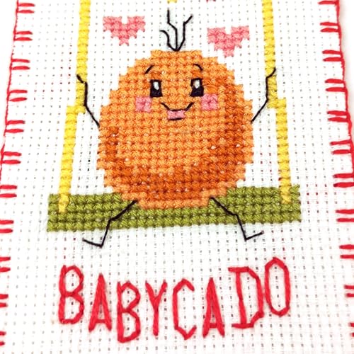 Image of Povitrulya Counted Cross Stitch kit Babycado - Embroidery Set for DIY Bookmark