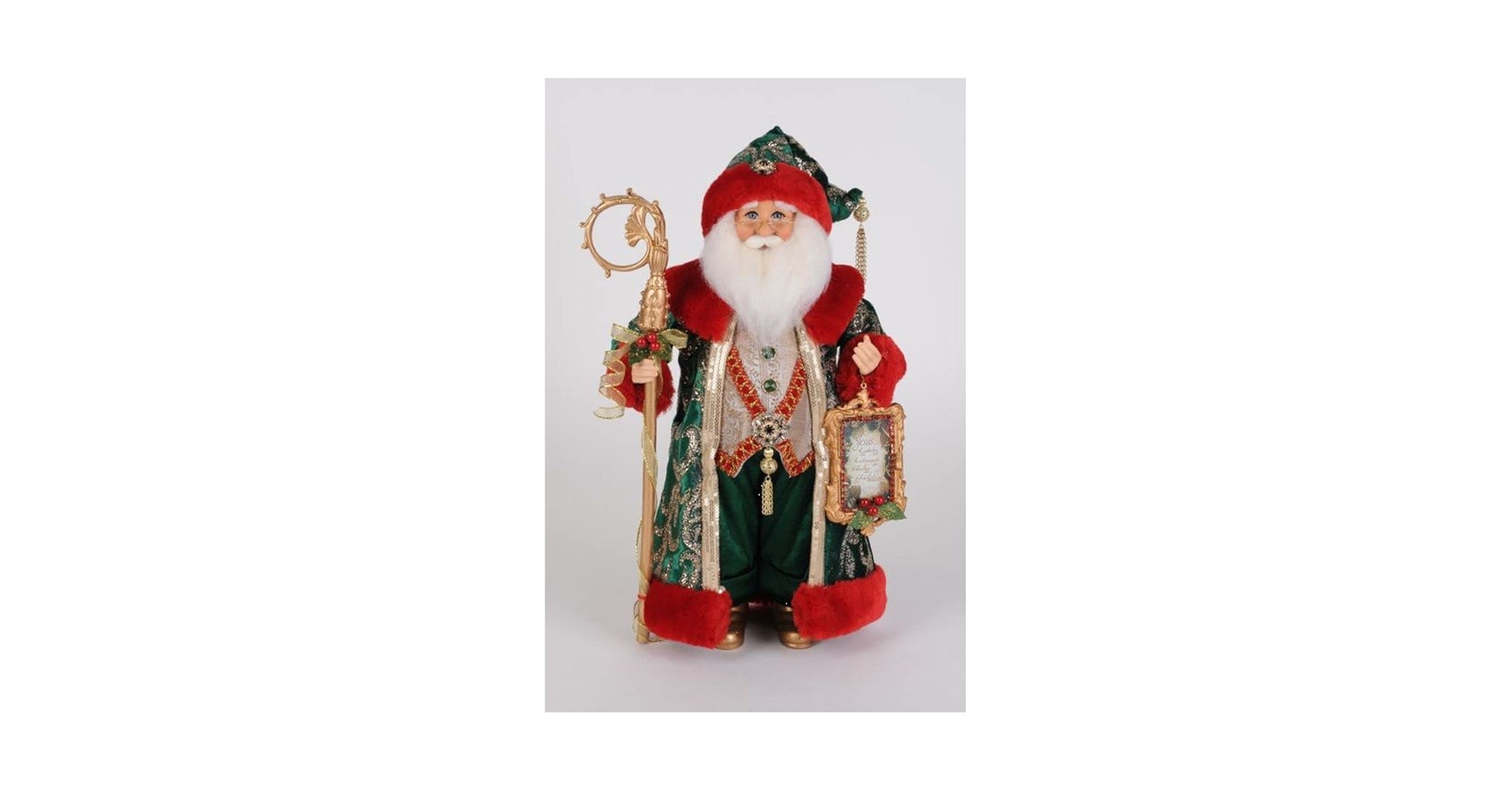 Amazon.com: Karen Didion Evergreen & Crimson Santa : Home