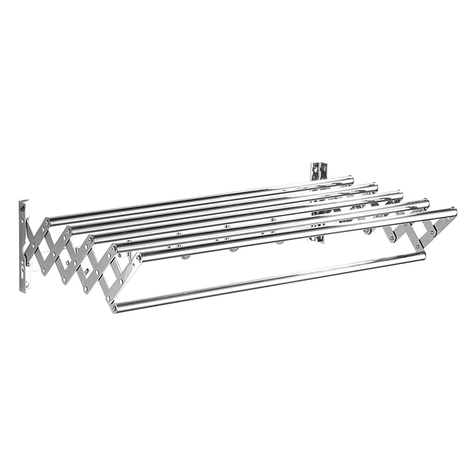 asdchZen 50-80Cm Laundry Drying Rack Airer -Wall Mounted - Retractable - Clothes Drying Rack Dryer Folding Towel Shelf With Hooks Washing Line Fashionablestandard-80Cm,Standard-50cm