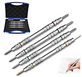 Qrhky Mohs Hardness Test Kit for Rocks, 2-9 Rock Hardness Scratch Test Kit, Mohs Hardness Tester Pen 4-Pack, with Storage Box and Testing Aids, for Mineral, Gemstone, Glass Hardness Testing