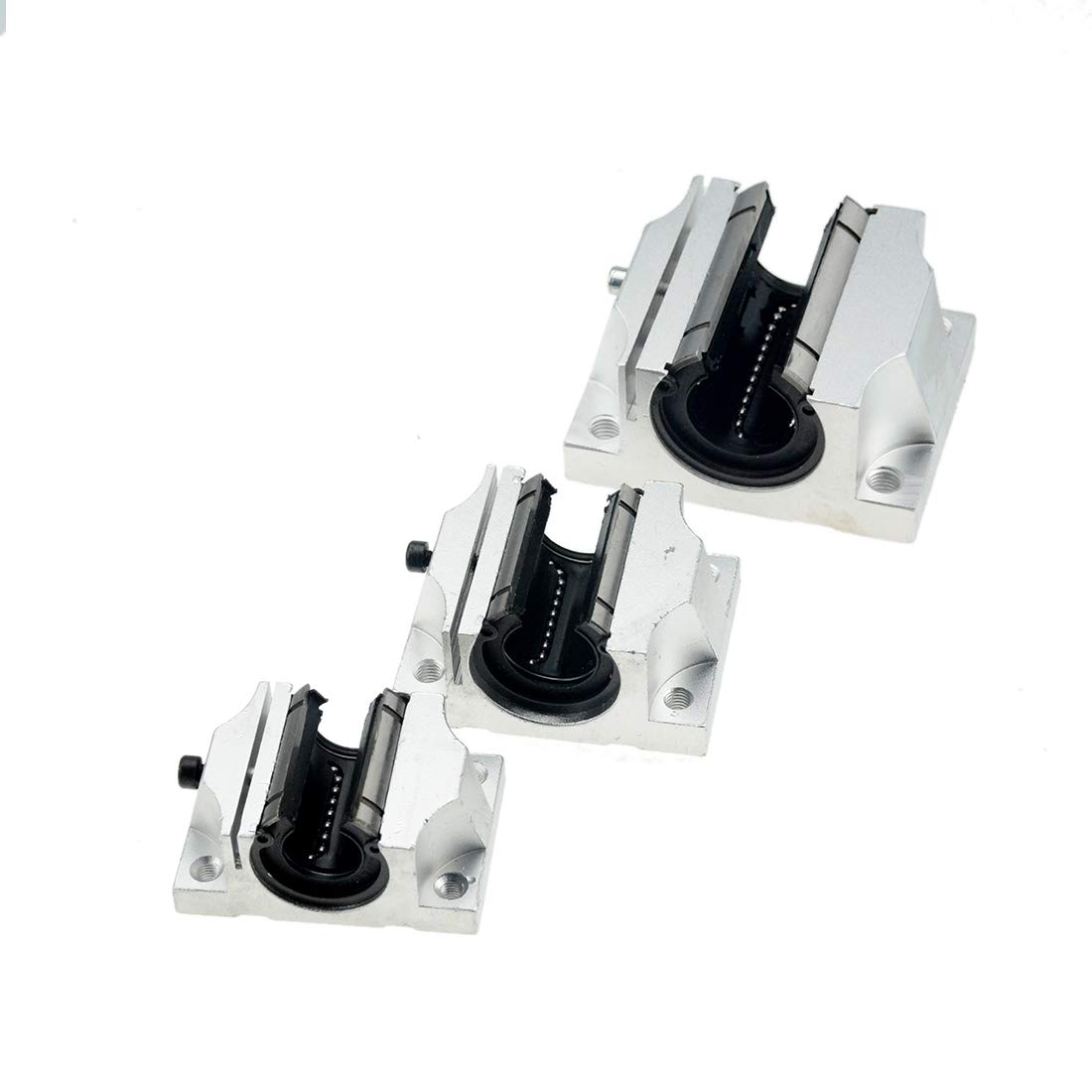 Übertragung TBR16UU TBR20UU TBR25UU TBr30UU 16mm linearer Kugellagerstützblock CNC-Router für 3D-Druckerteile Linearschiene (Guide Length : 2pcs TBR20UU)