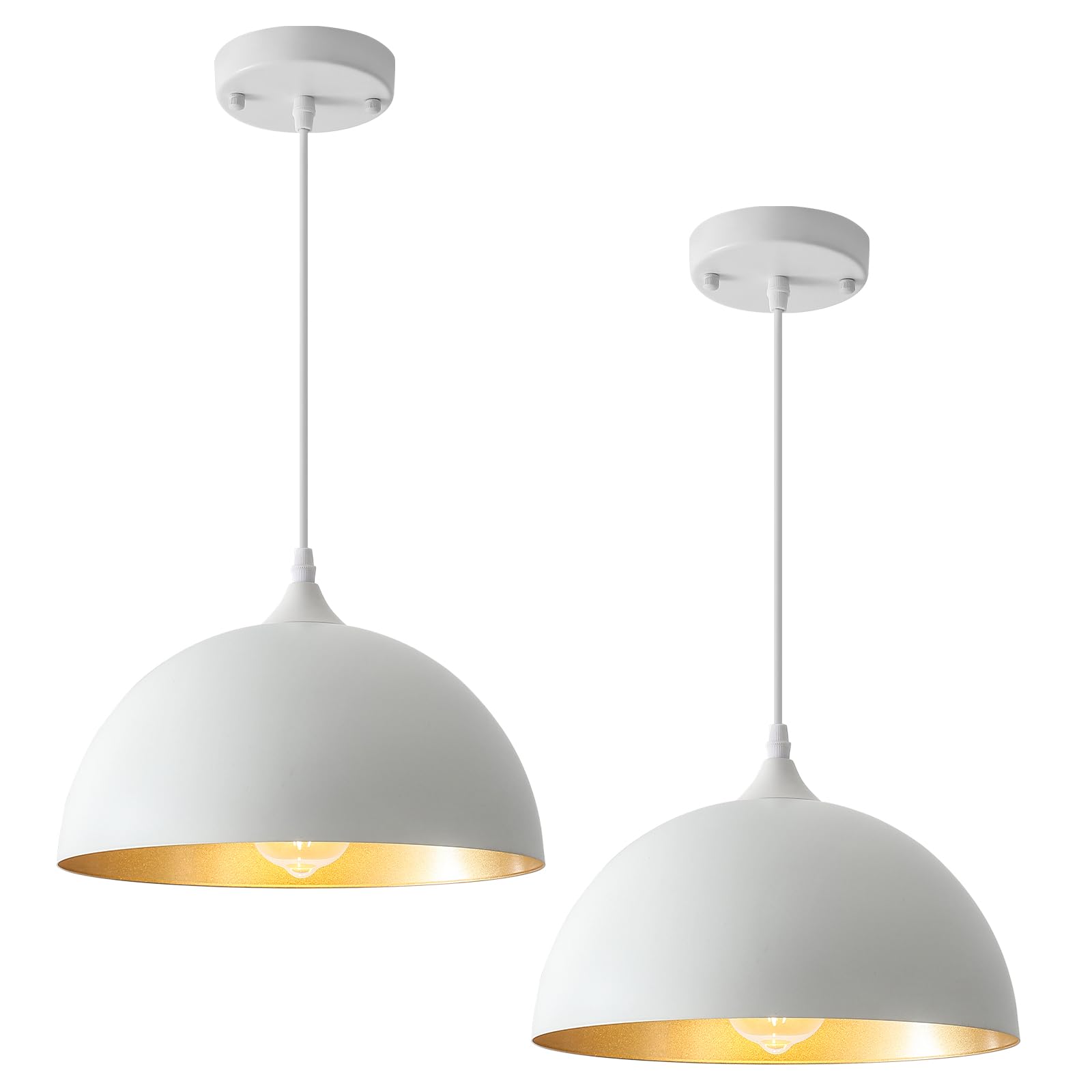 Photo 1 of PINDODO White Pendant Light 2 Pack