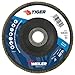Weiler 50649 Tiger 7/8" Arbor, 6" Diameter, 40 Grit, Zirconium, Phenolic Backing, Angled Abrasive Flap Disc
