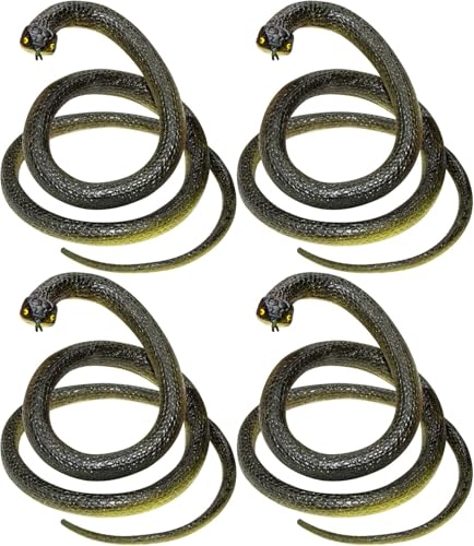Vynorix Fake Snake Soft Rubber Snake for Garden to Keep Birds Away