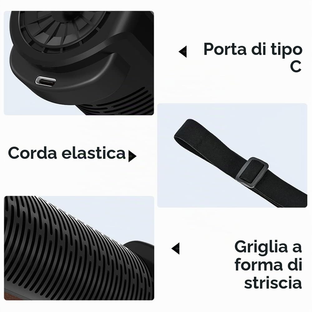 Riloer Ventola dell'aria di raffreddamento del sedile dell'automobile elettrica 12V per animale domestico del passeggero del sedile, circolatore d'aria di raffreddamento dell'automobile girevole