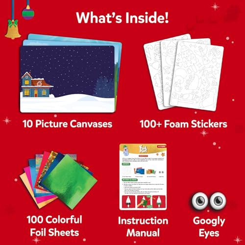 Image of Skillmatics Foil Fun - Holiday Magic, No Mess Art for Kids, Christmas Craft Kits & Supplies, DIY Creative Activity, Travel Toys, Gifts for Boys & Girls Ages 4, 5, 6, 7, 8, 9
