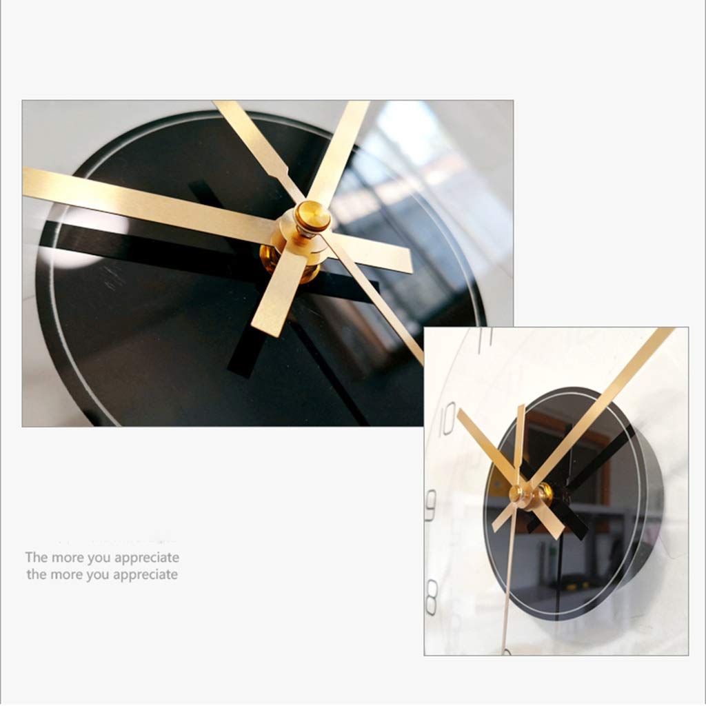 Amazon.co.jp: 壁時計 透明な3Dウォールクロック、強化ガラス、超薄型