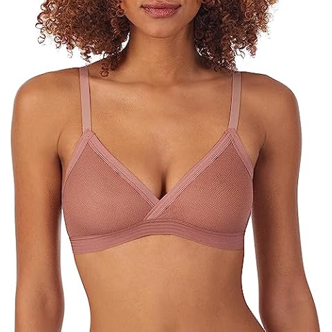 DKNY Women's Sheer Stripe Bralette Bra Cover