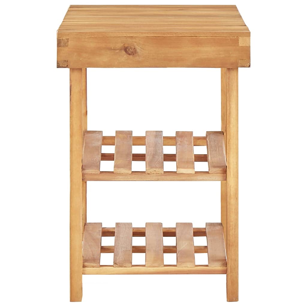 Hothingwell Schuhregal, 70 x 32 x 46 cm, aus massivem Akazienholz, kompakte Aufbewahrung für Schuhe, Sitzbank, robust, einfach zu montieren und mit einem feuchten Tuch zu reinigen.