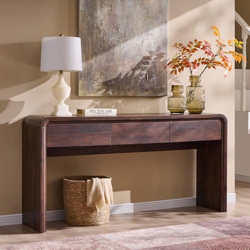 Aitjunz 63'' Console Table with 3 Drawers, Modern Entryway Table