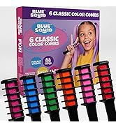 Blue Squid Vibrant Temporary Hair Color Combs for Kids - Washable Hair Dye, Teenage Girls Gifts f...