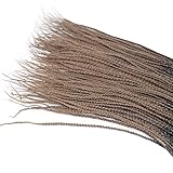 LyoRuSi Ombre Brown Goddess Box Braids Crochet Hair 24inch Synthetic Box Braiding Hair Extensions for Black Women Girls Kids 6Packs (T27#)