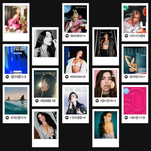 Image of Funk You Store Dua Lipa Polaroids | Dua Lipa Songs Mini Poster Kit (Set of 15) | Dua Lipa Be The One, New Rules Songs Size (8 x 6 cm) Posters for Phone Accessories, Bedroom, Office, room decoration