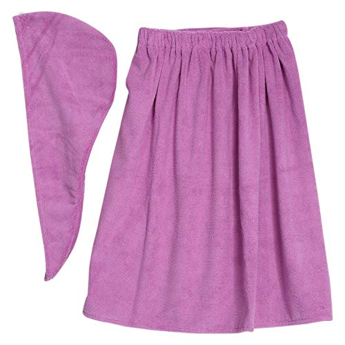 ZJchao Bath Towels, Towel Bathrobe Hair Towel Wrap for Women and Men with Fast Dry Hair Drying Cap