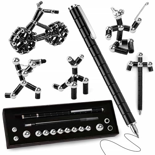 Magentic Pens Gifts For Teen Boys - Black Fidget Spinner Pen Unique Birthday Gifts For Young Men...