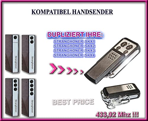 Stranghöner SKX1 / SKX2 / SKX3 / SKX4 kompatibel handsender / 4-Kanal klone Fernbedienung 433,92Mhz Fixed Code kopiergerät