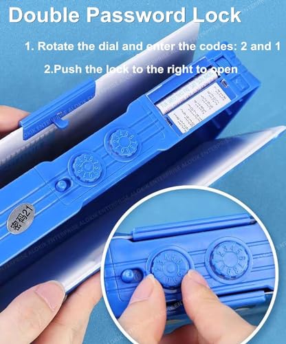 Image of LONGMIRE Multifunctional Space Password Lock Double Sided Compass Box for Kids, Pencil Box for Boy & Girl, Aesthetic Stationary Items, Space Astronaut Theme Pencil Case Return Gifts for Kids