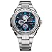 Produktbild Sailine Multifunktions-Herrenuhr Soprt Doppel-Uhrwerk 2 Zeitzone mit Edelstahlband Marke 30 m wasserdicht (Silver-Blue)