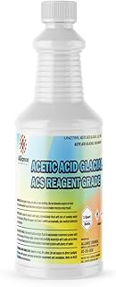 Acetic Acid Glacial 99% ACS Grade - 1 Quart - Laboratory Analysis - Textile Processing - Photographic Development