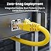 GEARit Cat 6 Ethernet Cable (10-Pack 10 Feet) Cat6 Network Patch, 10Gbps, RJ45, Snagless Cord, Gold-Plated Connectors, Internet for PC, TV, Tablet, Router, Printer, Servers, IT Data Center - Yellow