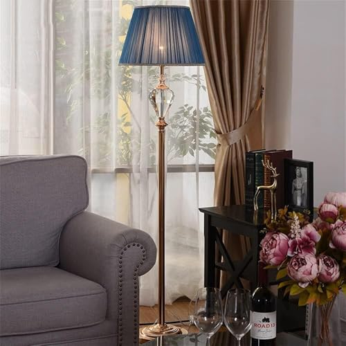 Lámpara de pie de cristal decorativa con regulador LED contemporánea