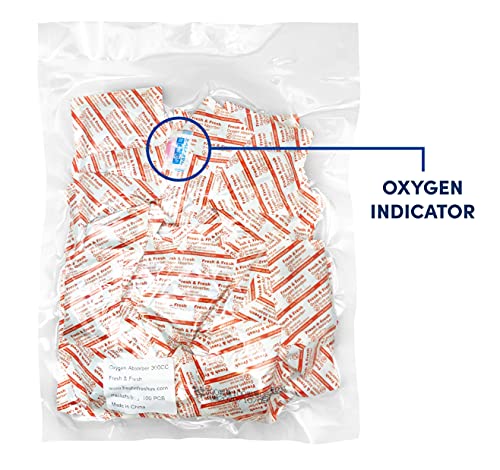 300 CC [100 Packets] Premium Oxygen Absorbers for Food Storage, Oxygen Scavengers Packets(1 Bag of 100 Packets) - ISO 9001 Certified Facility Manufactured Oxygen Absorbers - Thumbnail 2