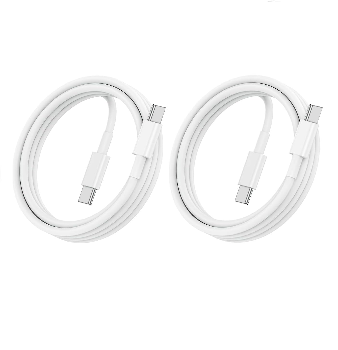 TUMABER USB C to USB C Charging Cable 2Pack(10Ft+10Ft) White