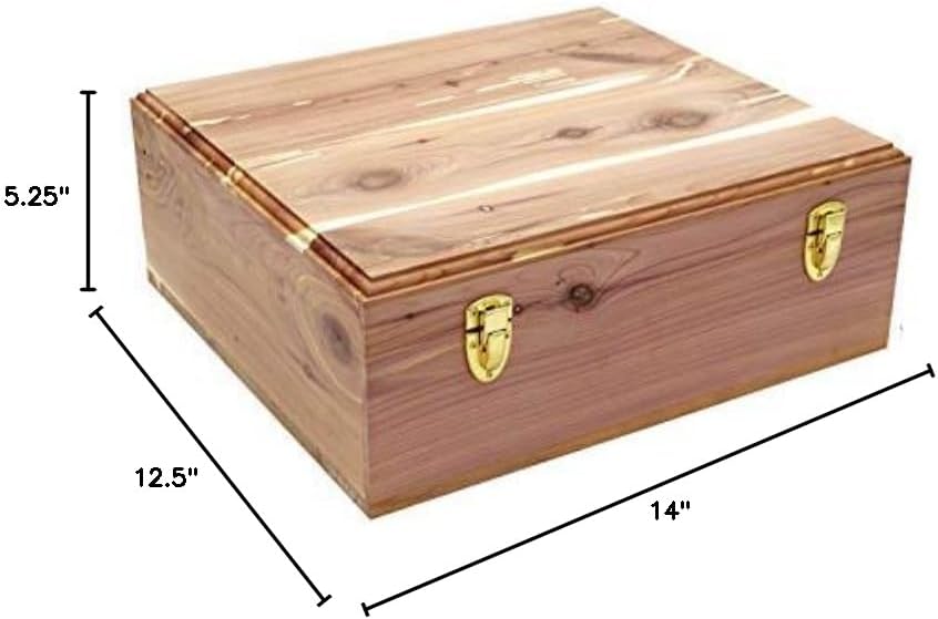 Cedar Essence Sweater/Storage Box with Lid & Dual Clasps UNFINISHED