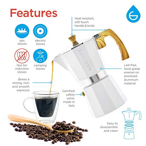 GROSCHE-Milano-Stove-top-espresso-maker-3-espresso-cup-size-5-oz-White-and-battery-operated-milk-frother-bundle-for-lattes GROSCHE Milano Stove top espresso maker 3 espresso cup size 5 oz White and battery operated milk frother bundle for lattes