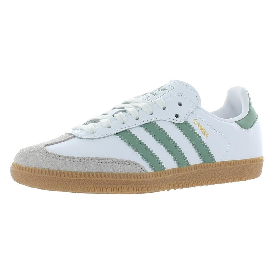 Image of adidas Samba GS Boys Shoes Size 7, Color: Mint Green /White /Gum