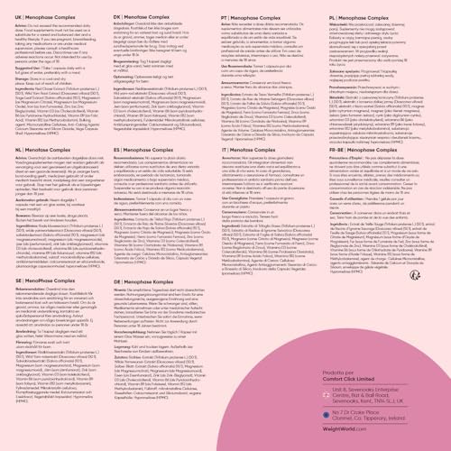 Integratore Menopausa 120 Capsule Vegane, 2150Mg Per Capsula, 1 Al Giorno (4 Mesi), Integratori Donna Con Trifoglio Rosso, Igname Selvatico, Salvia, Zinco, Magnesio, Ferro, Vitamine B6, B9, B12 E D3 - 7