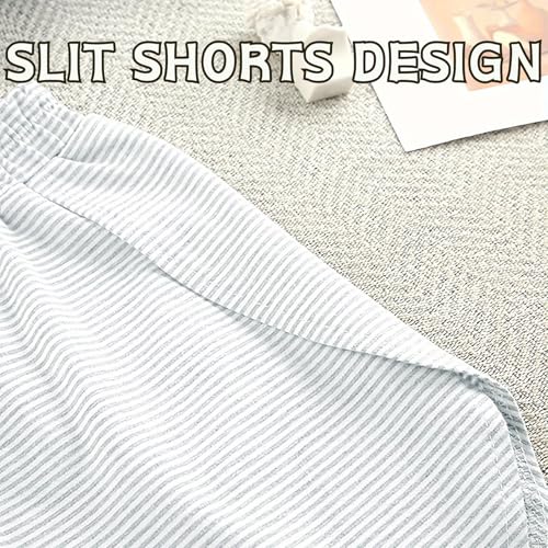 Softair Loungewear, Split Short Pajama Set, Womens Comfort 2 Piece Shorts Split Loungewear4