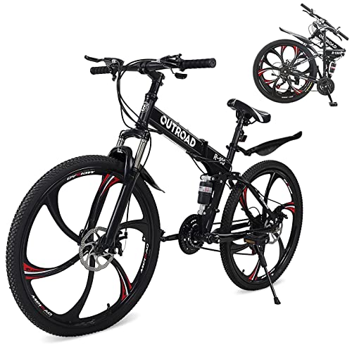 MarKnig 26 Inch Adult Folding Bikes/Mountain...