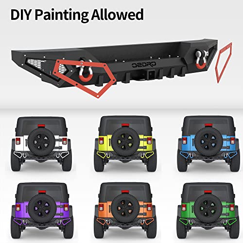 Image of OEDRO Rear Bumper Fits for 07-18 Jeep Wrangler JK JKU 4 /2 Doors