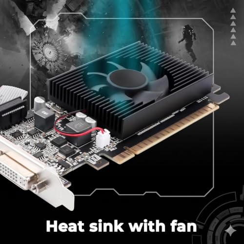 Image of ZEBR0NICS GT610 Graphics Card, 2GB DDR3 Memory, PCIe 2.0 Interface, HDMI DVI VGA Connectivity, Heatsink with Cooling Fan, Desktop GPU for Everyday Computing and Multimedia