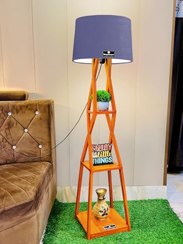 Image of Cotton Decorative LED Lamp For Living Room And Bedroom Corners, Side Lamp For Sofa, Home Decor Light (Grey Shade)