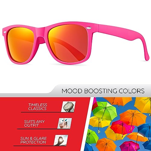 Image of Retro Rewind Polarized Sunglasses for Women Men - UV400 Classic Square Vintage Shades Trendy Unisex Sun Glasses