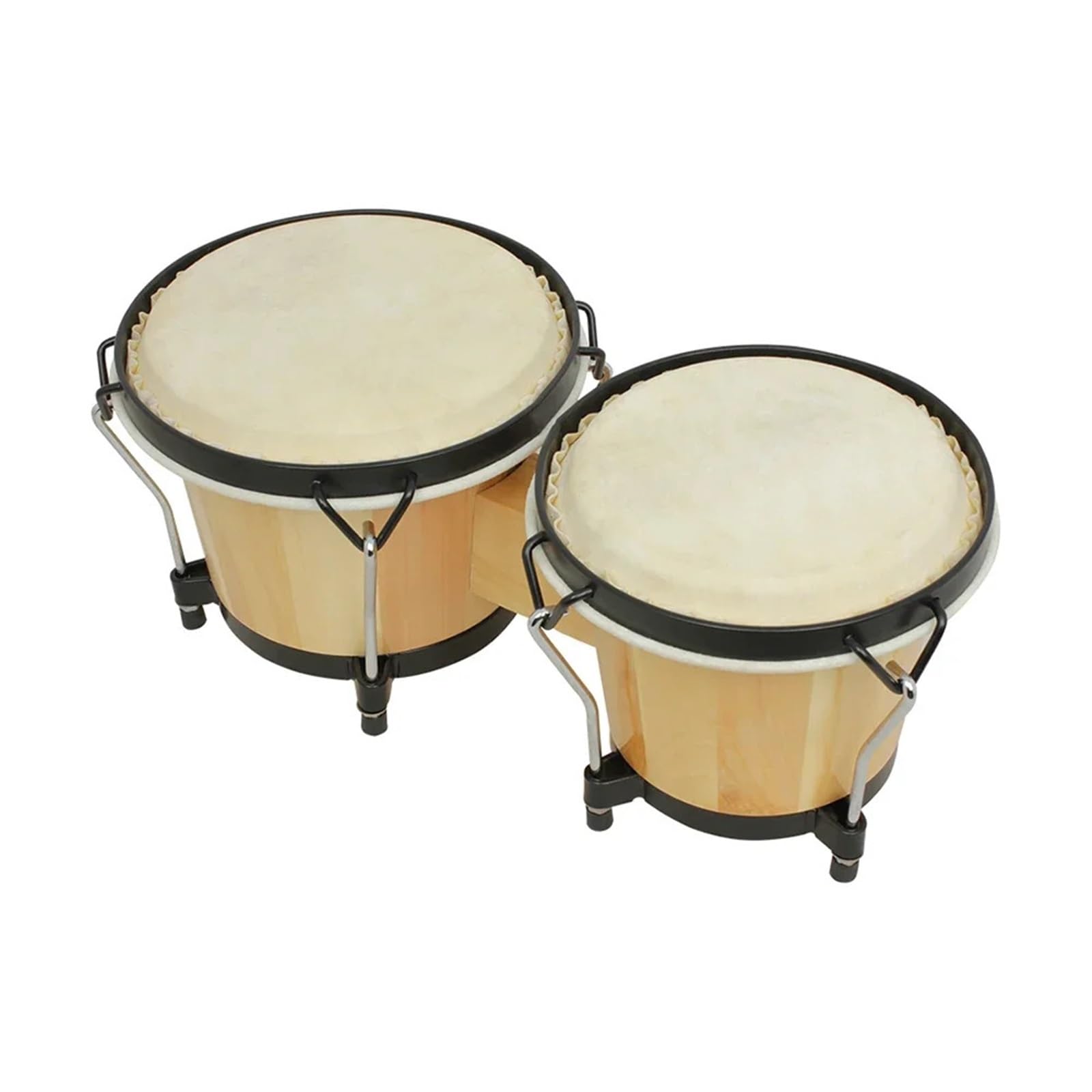 Bongos Tambor Bongo de madera maciza, doble tambor, estilo Jazz, pandereta, musical, instrumento percusión portátil