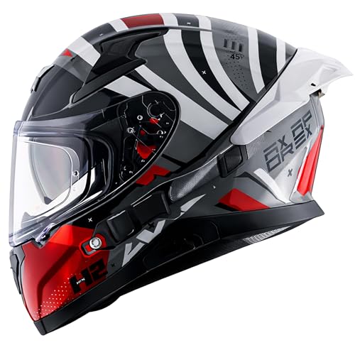 Image of Axor Helmets Apex Hex-2 Cool Helmet (Grey Red, Large)